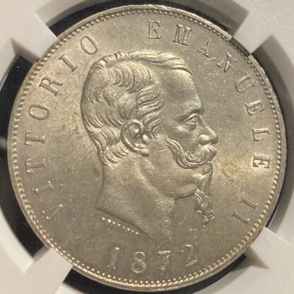 5 Lire 1872 Milano in Slab MS 60 - immagine 2