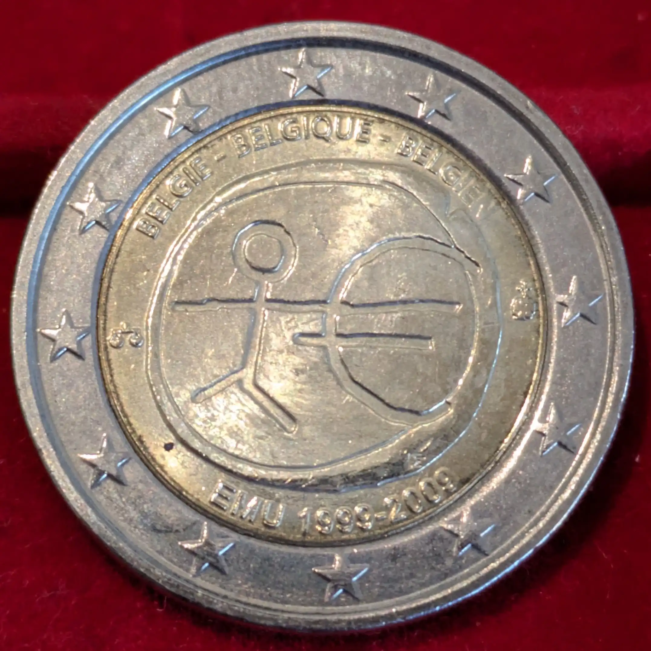 2 euro belgio emu 2009 valore
