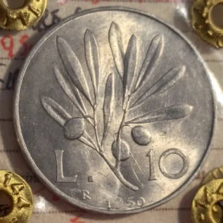 10 Lire Ulivo 1950 FDC *Periziato*
