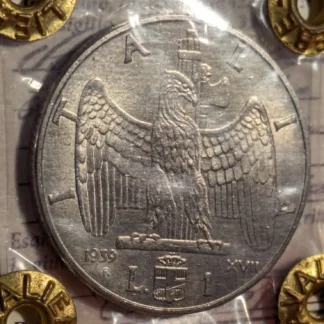 1 Lira Impero 1939 xvii Magnetica qFDC/FDC *Periziata*
