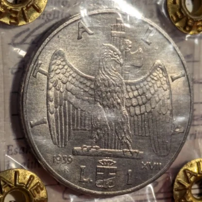 1 Lira Impero 1939 xvii Magnetica qFDC/FDC *Periziata*