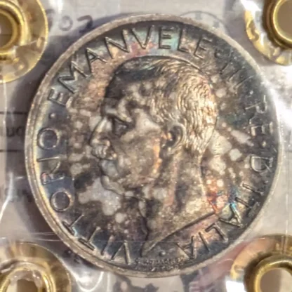 5 Lire Aquilotto 1930 qFDC -Patina Stupenda- *Periziato* - immagine 2