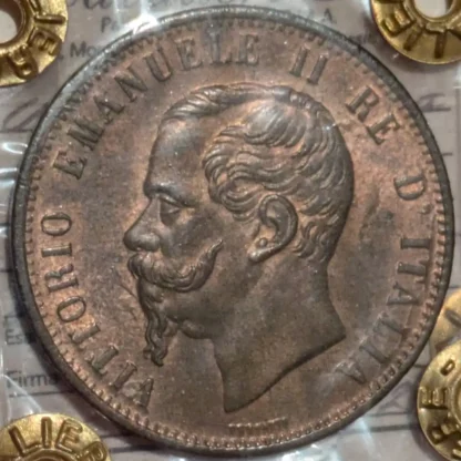 10 Centesimi 1866 qFDC Napoli *Periziato* - immagine 2