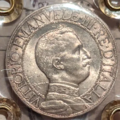 2 Lire Quadriga Veloce 1908 qFDC *Periziata* - immagine 2