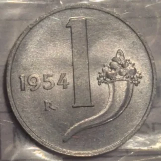 1 Lira Cornucopia 1954 FDC