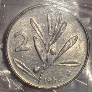 2 Lire Ulivo 1954 FDC