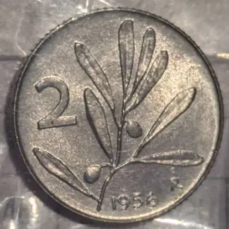 2 Lire Ulivo 1956 FDC