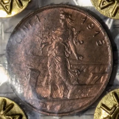 1 Centesimo Italia su Prora 1915 FDC Rame Rosso -Periziato-