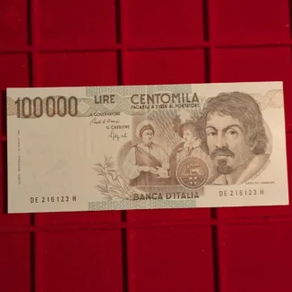 100.000 Lire Caravaggio 1° Tipo