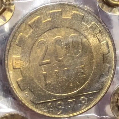 200 Lire Testa Pelata 1979 Stato Zecca *Periziata* - immagine 2