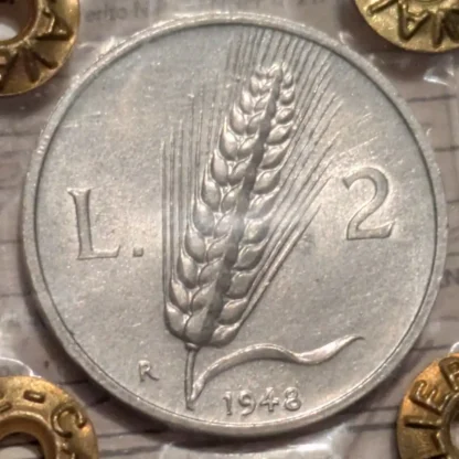 2 Lire Spiga 1948 qFDC/FDC *Periziata*