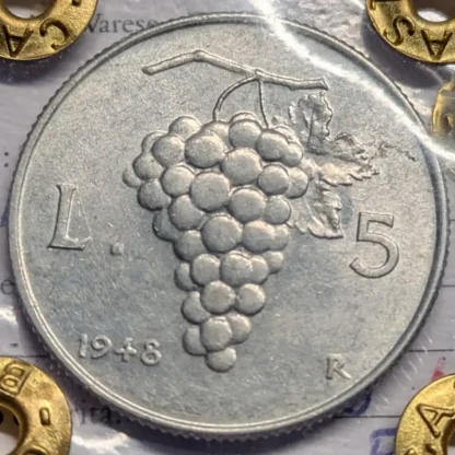 5 Lire Uva 1948 FDC *Periziato*