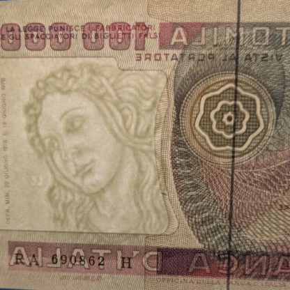 100.000 Lire Botticelli ( Piega al Centro ) - immagine 4