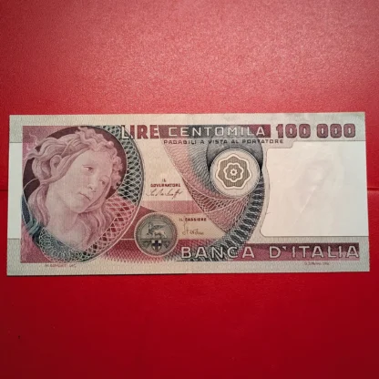 100.000 Lire Botticelli ( Piega al Centro )