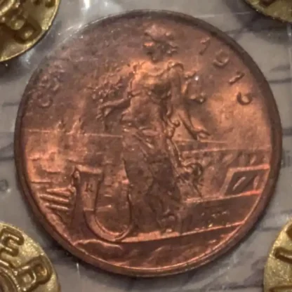 1 Centesimo Italia su Prora 1913 FDC Rame Rosso FUOCO -NC- *Periziato*