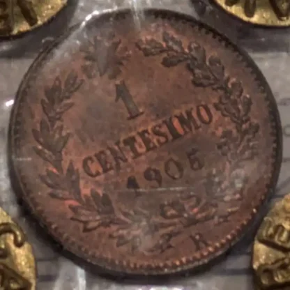 1 Centesimo 1905 FDC Rame Rosso *Periziato*