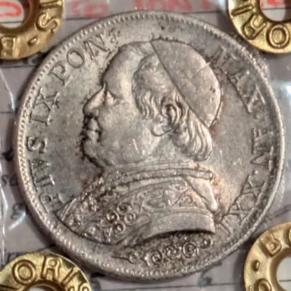 1 Lira 1866 Pio IX SPL+ *Periziato* - immagine 2