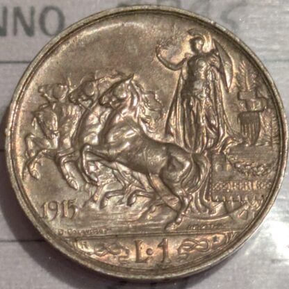 1 Lira Quadriga Briosa 1915 NC qFDC