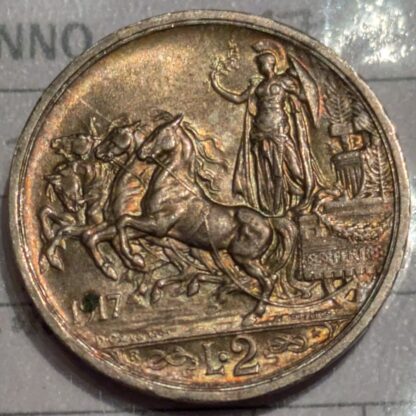 2 Lire Quadriga Briosa 1917 R FDC