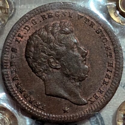 2 Tornesi 1842 NC qFDC Parzialmente Rossi *Periziati* - immagine 2