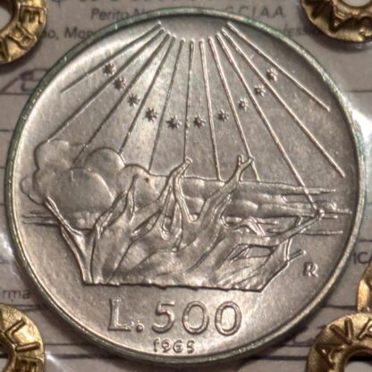 500 Lire Dante 1965 FDC *Periziata*