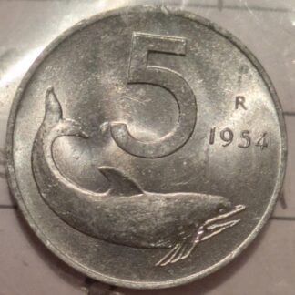 5 Lire Delfino 1954 FDC