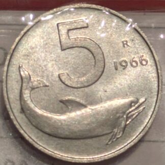 5 Lire Delfino 1966 FDC