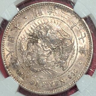 1 Yen Giappone 1894 Certificato in Slab NGC