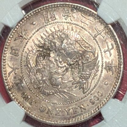 1 Yen Giappone 1894 Certificato in Slab NGC