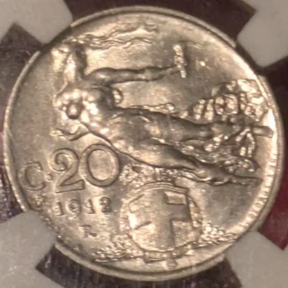 20 Centesimi Libertà Librata 1912 FDC (MS 62) *Certificata in Slab NGC* - immagine 2