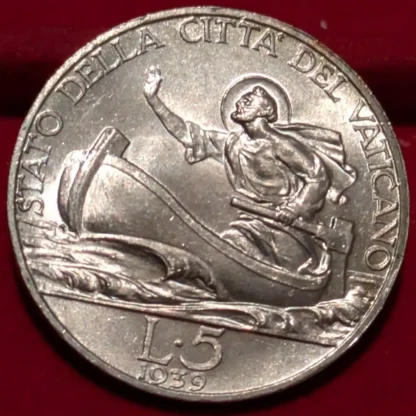 5 Lire 1939 Vaticano Pio XII - FDC