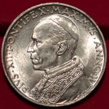5 Lire 1940 Vaticano Pio XII - FDC