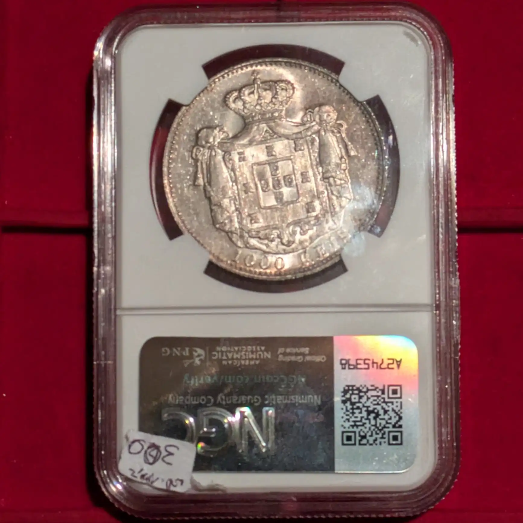 1000 Reis 1899 Portogallo FDC ( Certificata Ms 62 ) Gradevole Patina - immagine 3