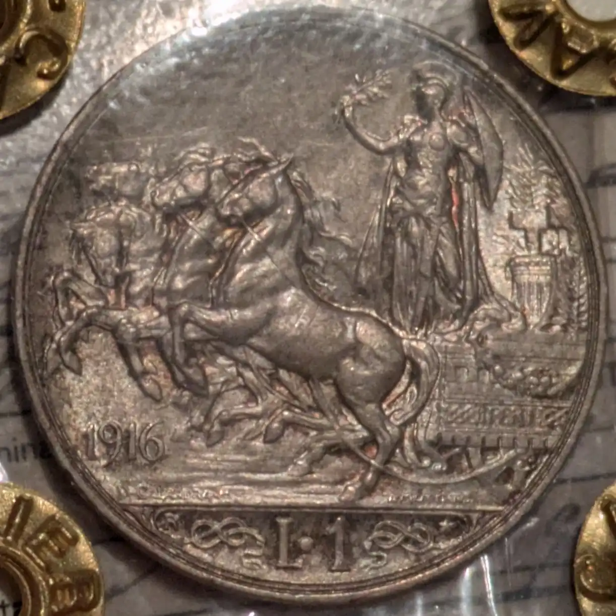 1 Lira Quadriga Briosa 1916 FDC -RARA- Periziata