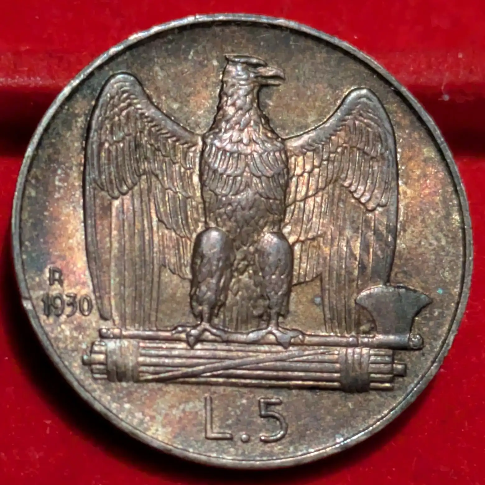 5 Lire Aquilotto 1930 FDC -Bella Patina-