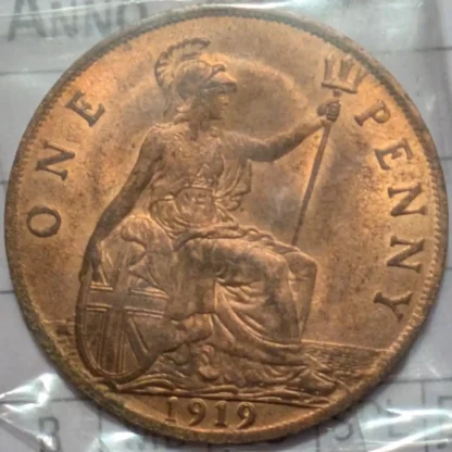 1 Penny 1919 Regno Unito FDC RAME ROSSO
