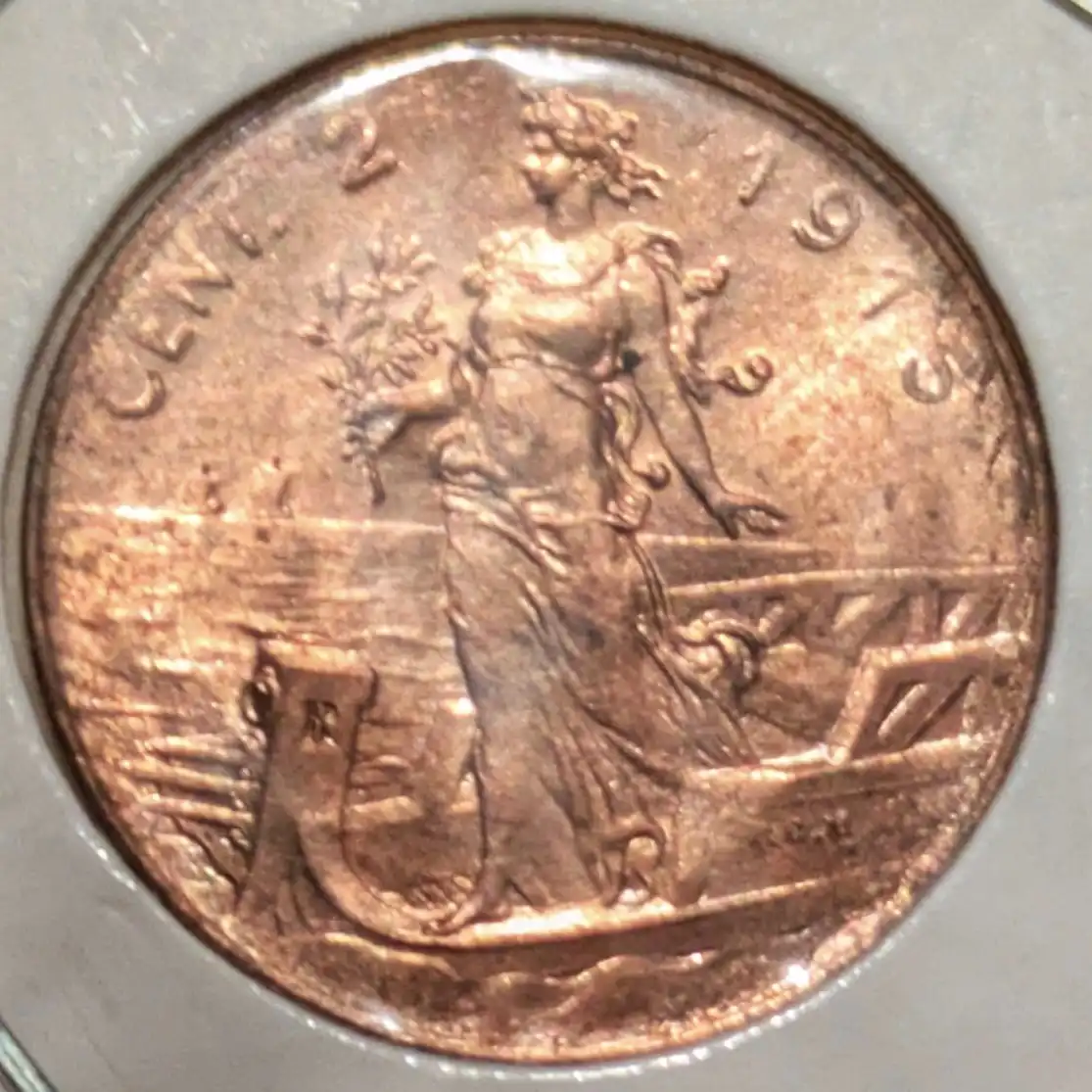 Serie 2 Centesimi Italia su Prora 1914-1915-1916 *FDC Rame Rosso Fuoco* - immagine 4