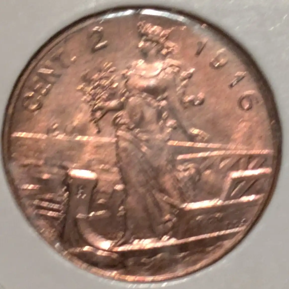 Serie 2 Centesimi Italia su Prora 1914-1915-1916 *FDC Rame Rosso Fuoco* - immagine 6