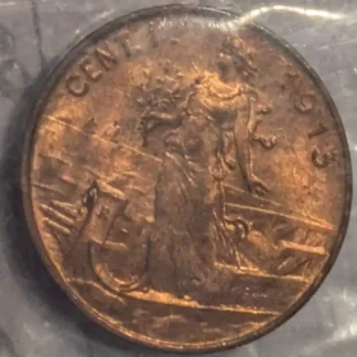 1 Centesimo Italia su Prora 1913 FDC Rame Rosso Eccezionale