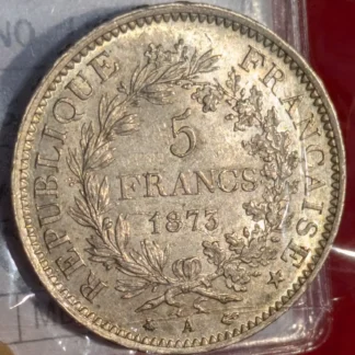 5 Franchi 1873 A Repubblica Francese qFDC
