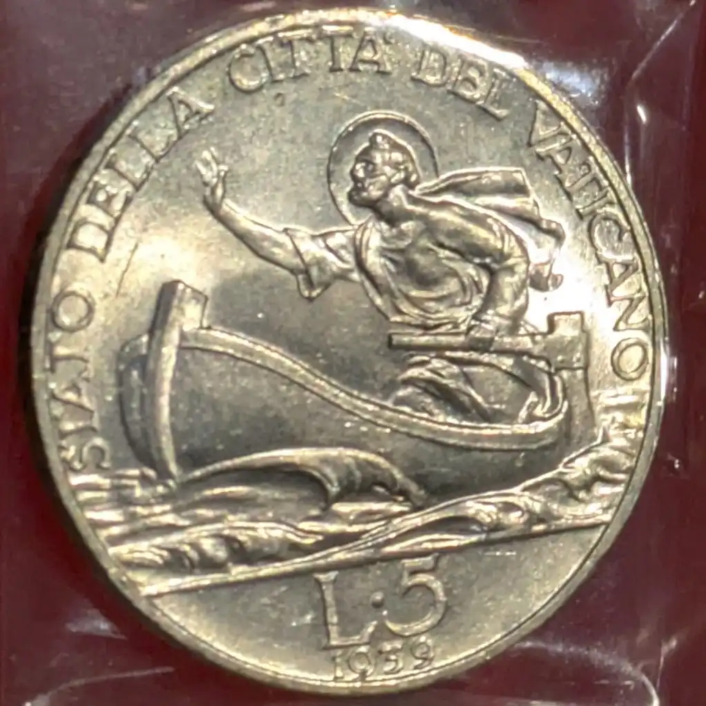 5 Lire 1939 Pio XII Vaticano FDC - immagine 2