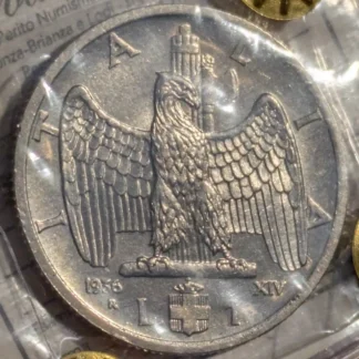 1 Lira 1936 Impero qFDC RARA *Periziata*