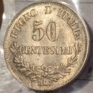 50 Centesimi 1863 m FDC