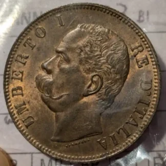 10 Centesimi 1893 Birmingham FDC