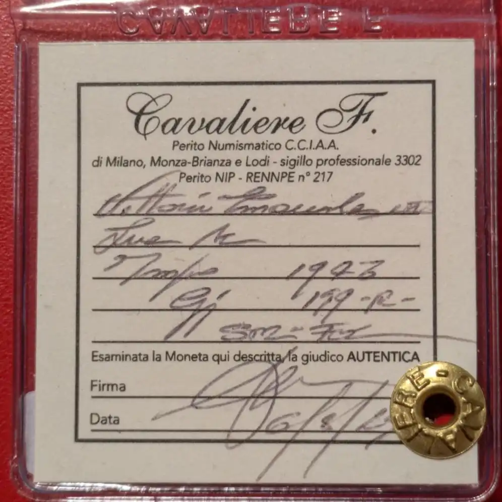 1 Lira 1943 Impero RARA SPL-FDC * Periziata* - immagine 3