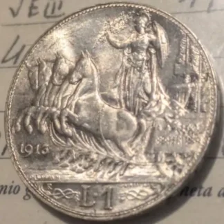 1 Lira 1913 Quadriga Veloce FDC