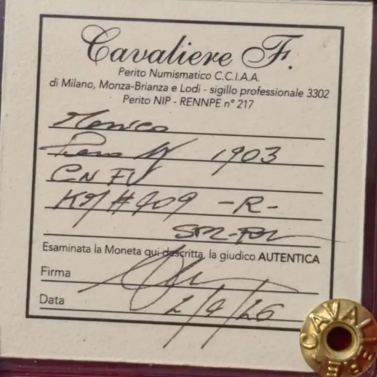 1 Peso 1903 Messico RARA SPL-FDC *Periziato* - immagine 3